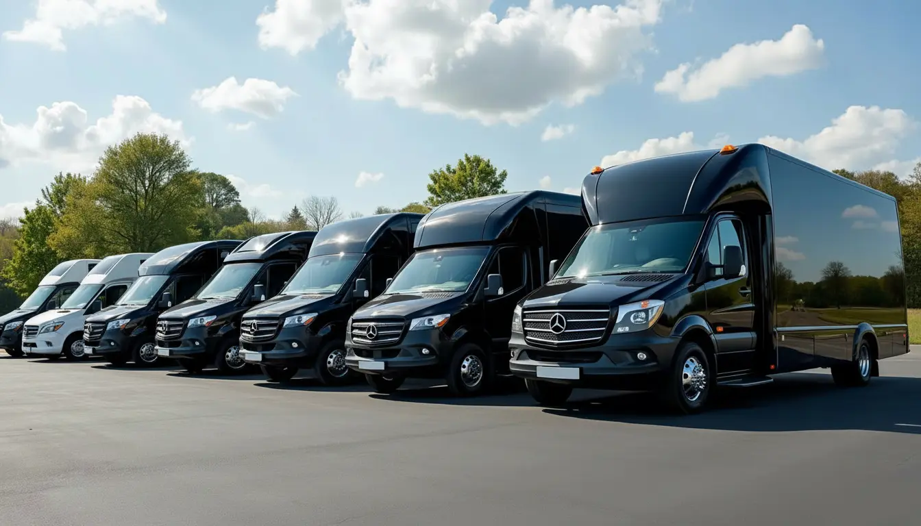 Premium party bus fleet showcase