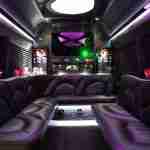Inside 10 person limo partyy